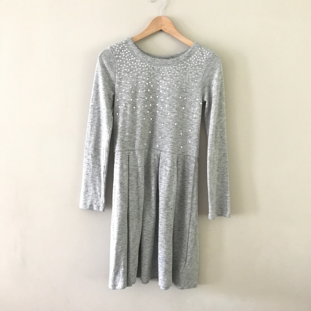 GAP Girl Gray Sequin Dress
